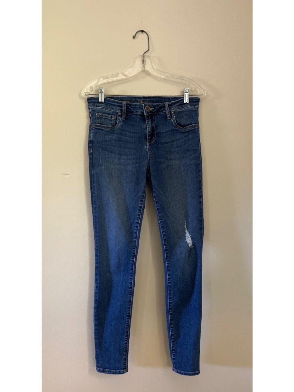 Kut From The Kloth Womens Size 8 Denim Blue Jeans Distressed Toothpick Skinny